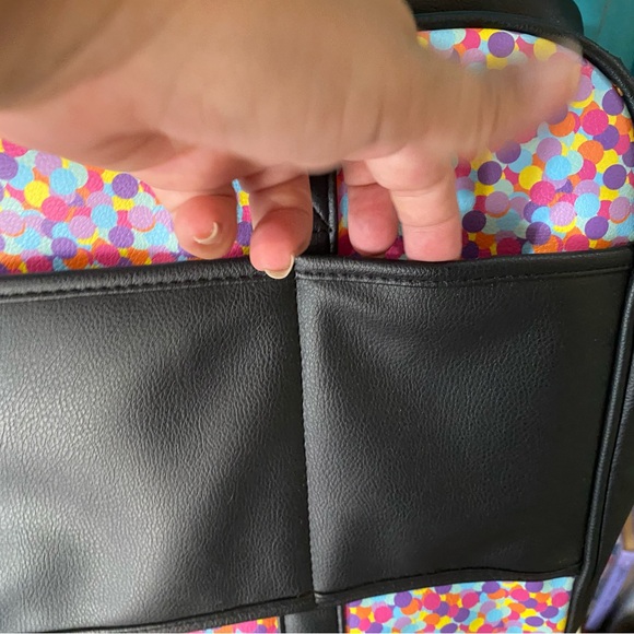 Betsey Johnson Weekender Bag Colorful Kitty Cat Style NWOT Pockets Duffel Purse - Picture 6 of 11